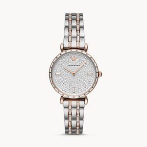 Emporio Armani Two-Hand Two-Tone Stainless Steel